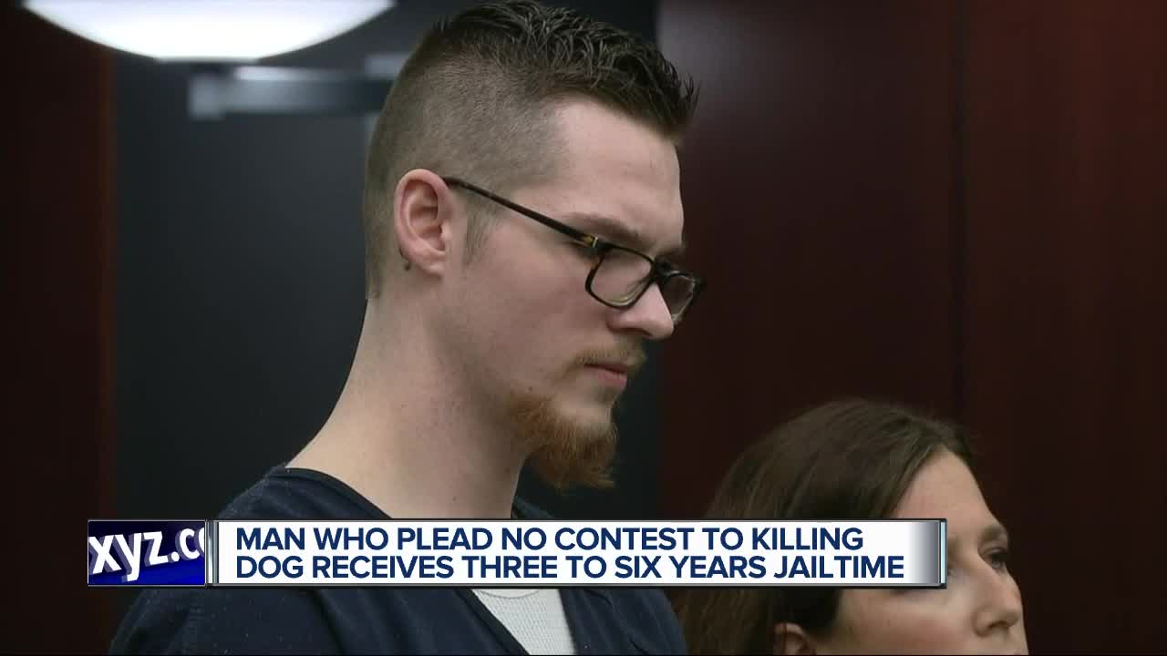 Man who plead no contest to killing dog receives 3 to 6 years jailtime