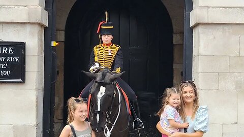 Young girl was bitten by the horse #horseguardsparade
