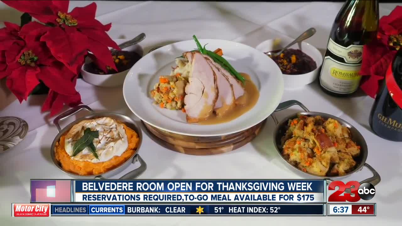 Belvedere Room open Thanksgiving week