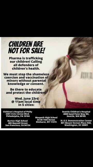 THEY R VACCINATING CHILDREN WITHOUT PARENTAL CONSENT 🤬😪