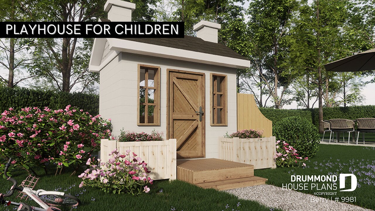 Free playhouse plan to build yourself by Drummond House Plans (plan 9981)