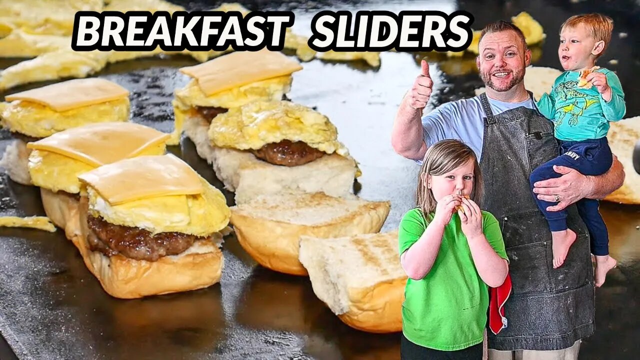 Breakfast Sausage, Egg, and Cheese Sliders on the Blackstone Griddle