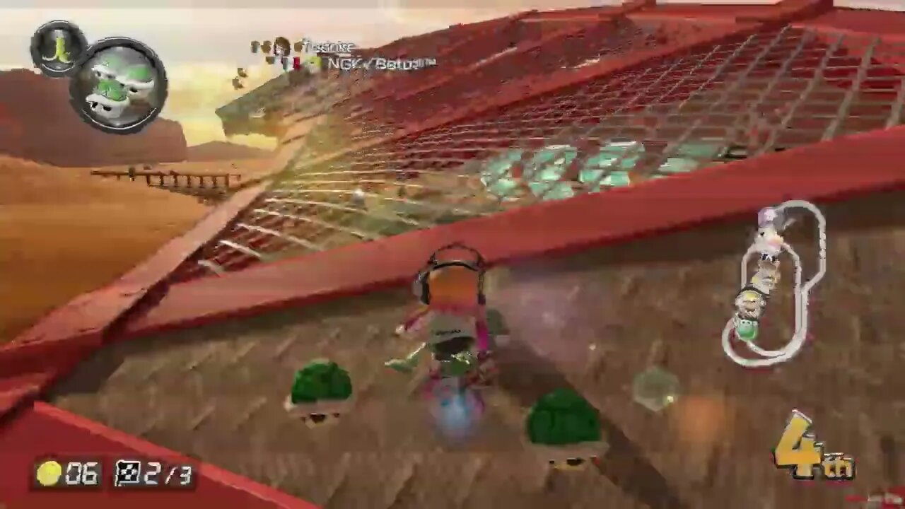 Wave 2 DLC Regional 200cc Race on a Damaged TV (Mario Kart 8 Deluxe)