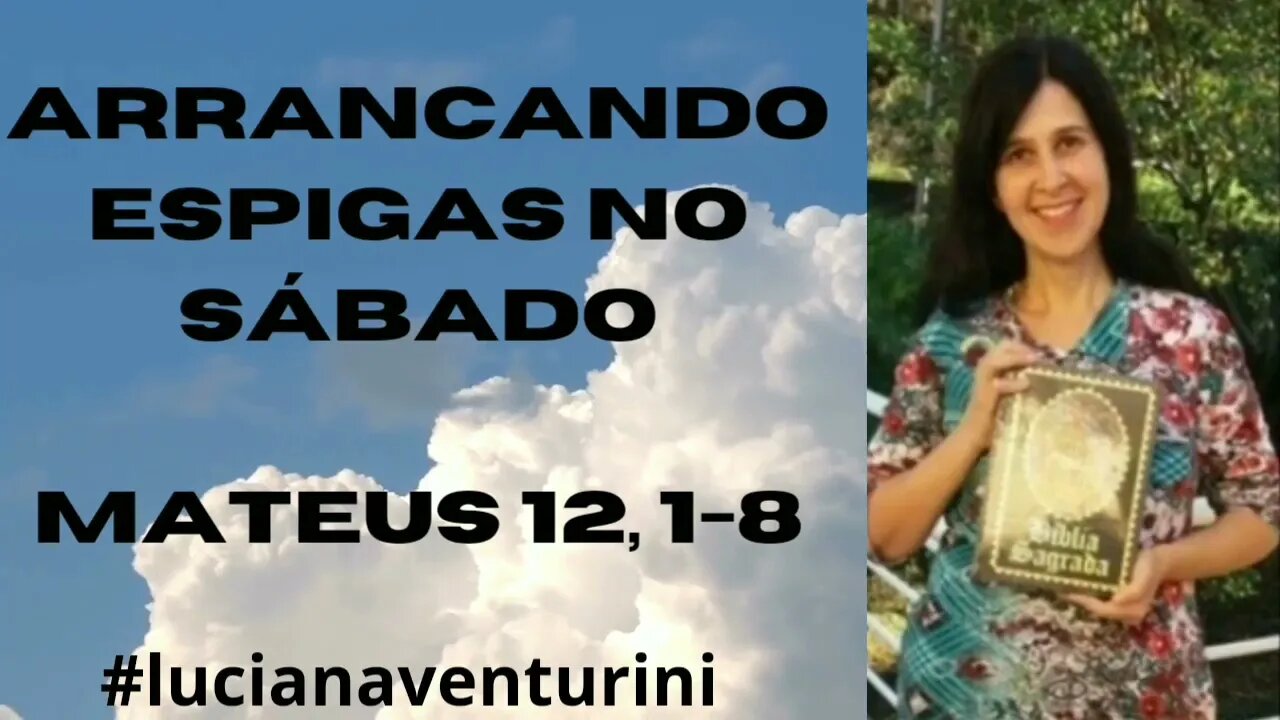 Arrancando espigas no sábado: Mateus 12, 1-8 #lucianaventurini #evangelhodemateus