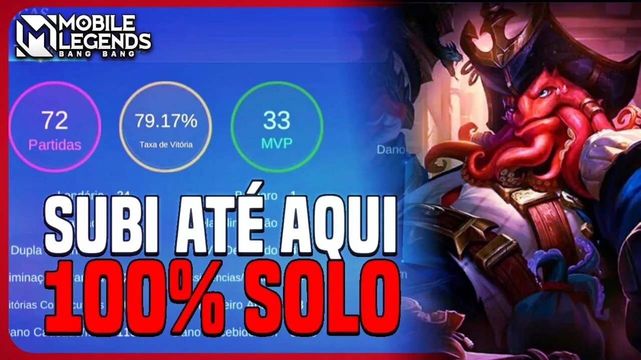 PEGUEI HONRA MÍTICA 100% SOLOQ COM 79% DE WR NESSA PT | BANE | MLBB