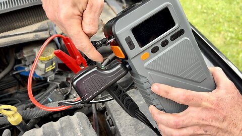 Jump Starter with Air Compressor for 12V Vehicle Portable Car Battery Power Jump Tire Inflator Combo