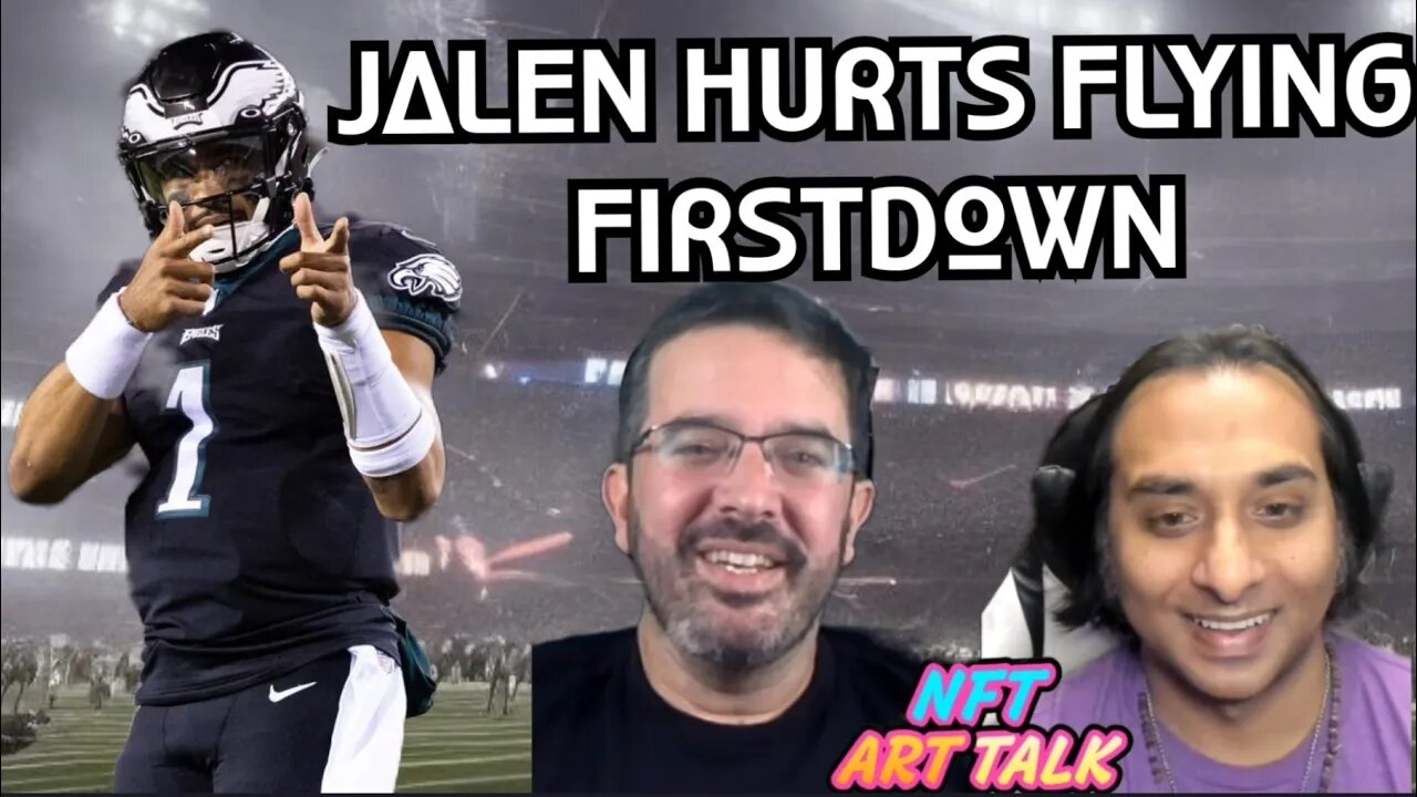 Jalen Hurts Philadelphia Eagles NFL Flying Firstdown