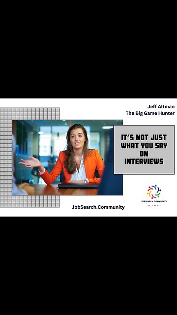 It’s Not Just What You Say on Interviews #shorts