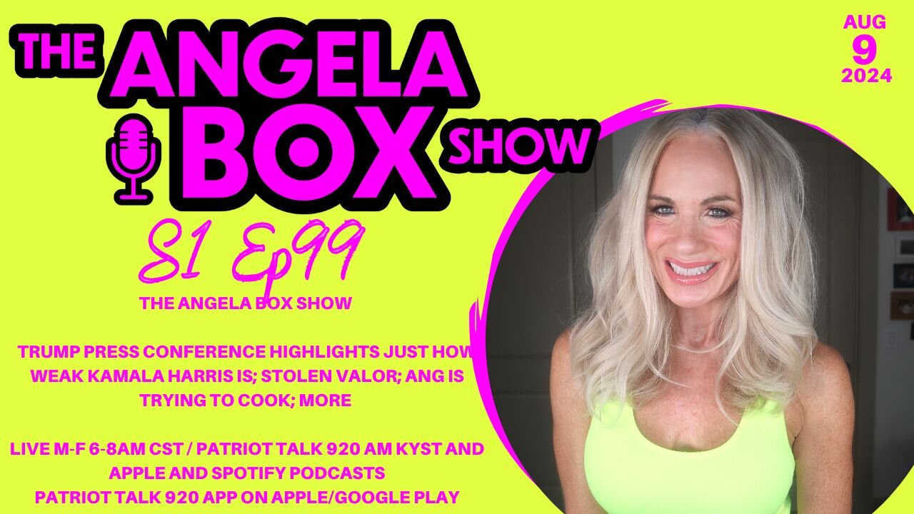 The Angela Box Show -8.9.24 -Trump Press Conference Highlights Kamala's Weakness; Stolen Valor; MORE