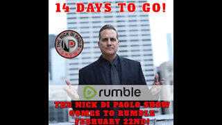 The countdown has begun. 15 days until The Nick Di Paolo show comes to RUMBLE.