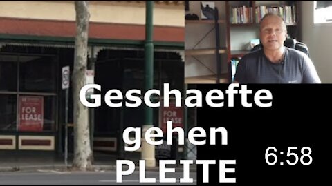 Bernie aus Australien: The Great Reset, kein Märchen! 1. Kaffee, 2. Shopping center. Schrecklich!