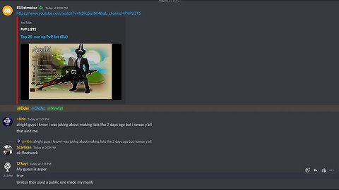 =AQWorlds= Opinions on EUlistmaker's "Top 25 non op PvP List (EU)"