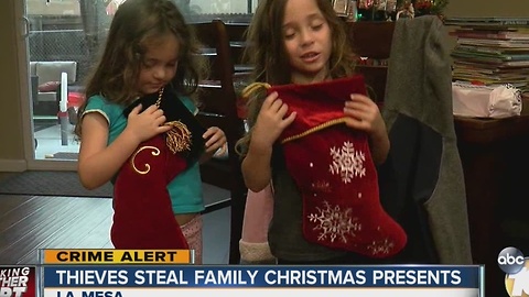 Thieves steal family Christmas presents