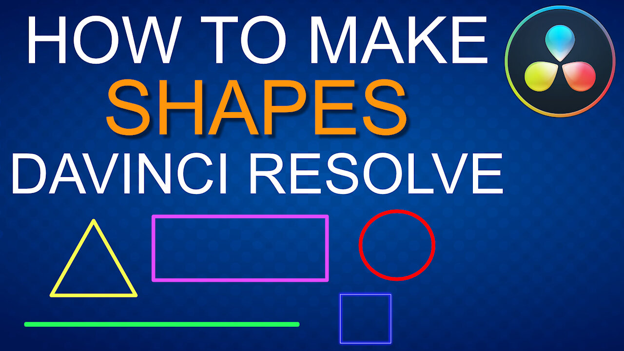 How to make Shapes | DaVinci Resolve Fusion