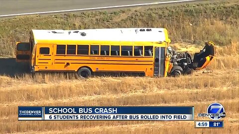 8 injured in school bus rollover