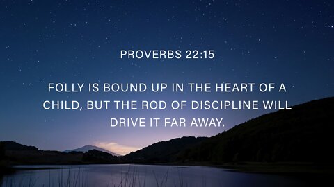 Proverbs 22:15 - Wisdom Wednesday #6