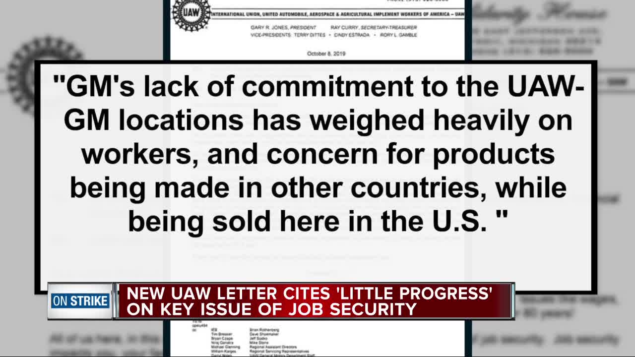 UAW says job security a top concern as 'little progress' is made during negotiations