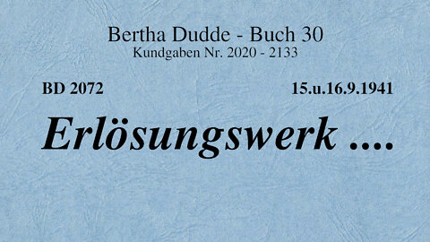 BD 2072 - ERLÖSUNGSWERK ....