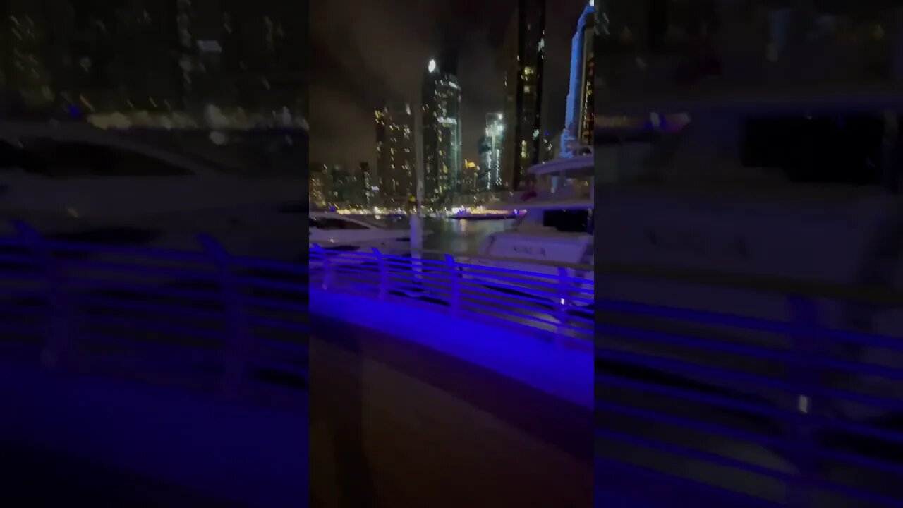 Dubai Marina walk at night 4K