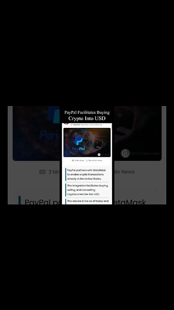 PayPal's Crypto Revolution | Crypto On-Ramps: PayPal and MetaMask's Epic Collaboration | Crypto News
