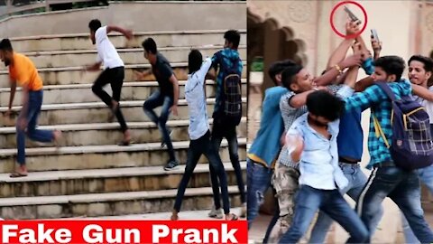 Fake Gun Prank In Public Unique Style | Prank In India