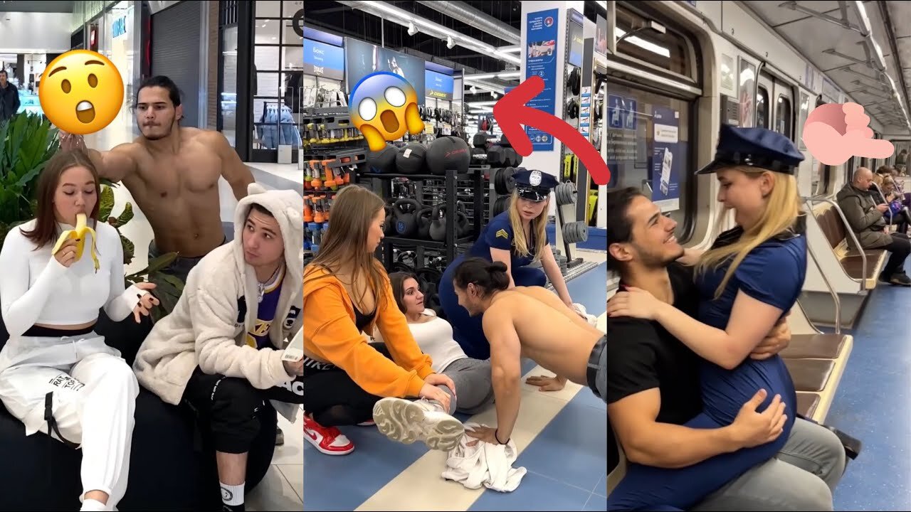 BODYBUILDING PRANK AT THE MALL/@guychovezov