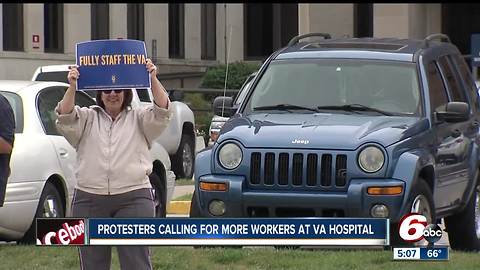 Protestors calling for more workers at Indy VA Hospital