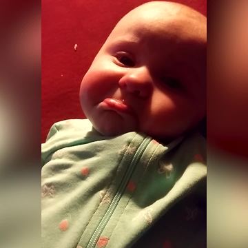 A Baby Girl Makes A Pouty Face For No Obvious Reason