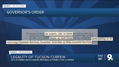 Legality of Tucson Curfew