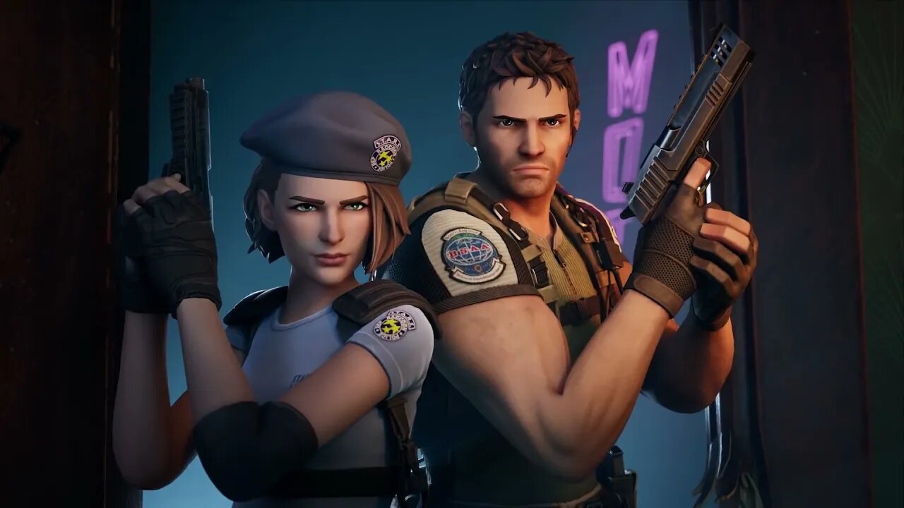 S.T.A.R.S. Members Chris Redfield and Jill Valentine Arrive On The Fortnite Island