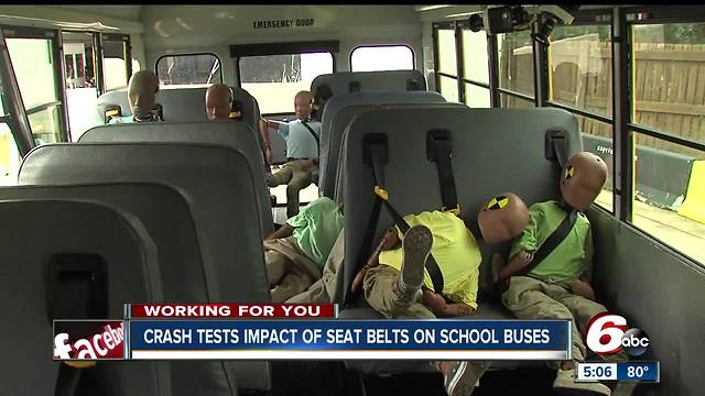 School bus simulation crash shows importance of seat belt safety