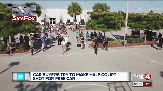 Car buyers try to win free car with basketball shot in Cape Coral