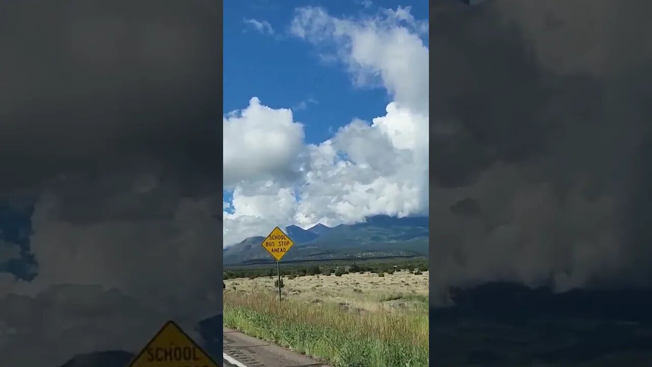 View of the San Francisco Peaks in Arizona
