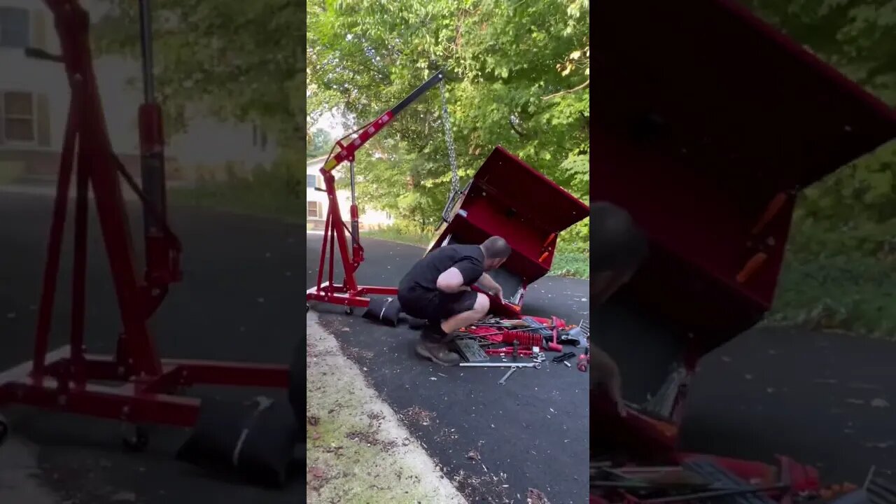 Tipped Snap-on tool cart aftermath! #shorts #tools #snapon #automotive #toolstour