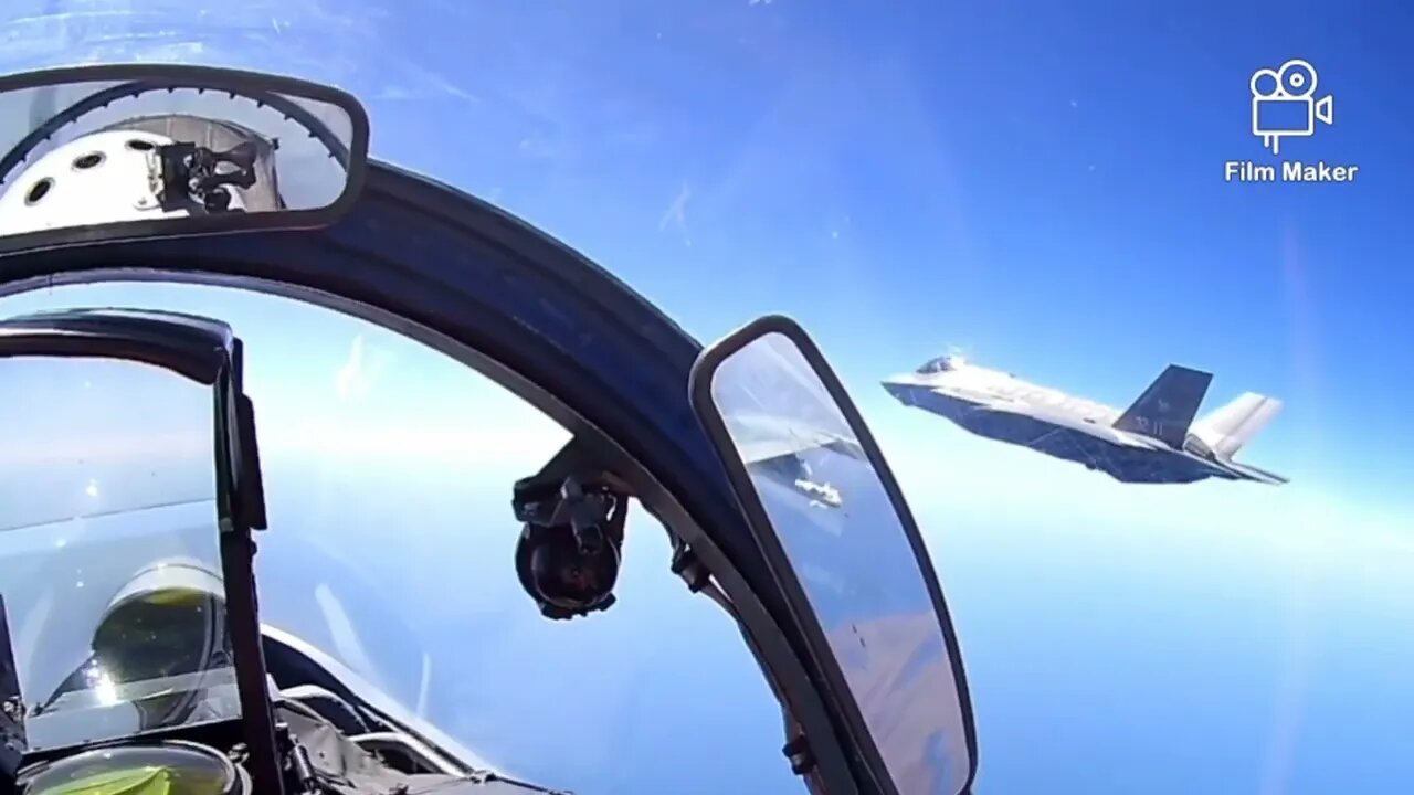 POV: Russian Su-27Ps intercepted US F-35s above the Baltic Sea in June 2021