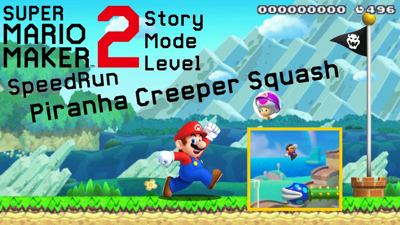 SMM2 Story Mode | Piranha Creeper Squash - Purple Toad | 4s