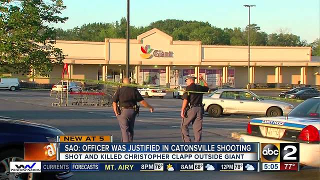 Balt Co States Atty rules Catonsville police involved shooting justified