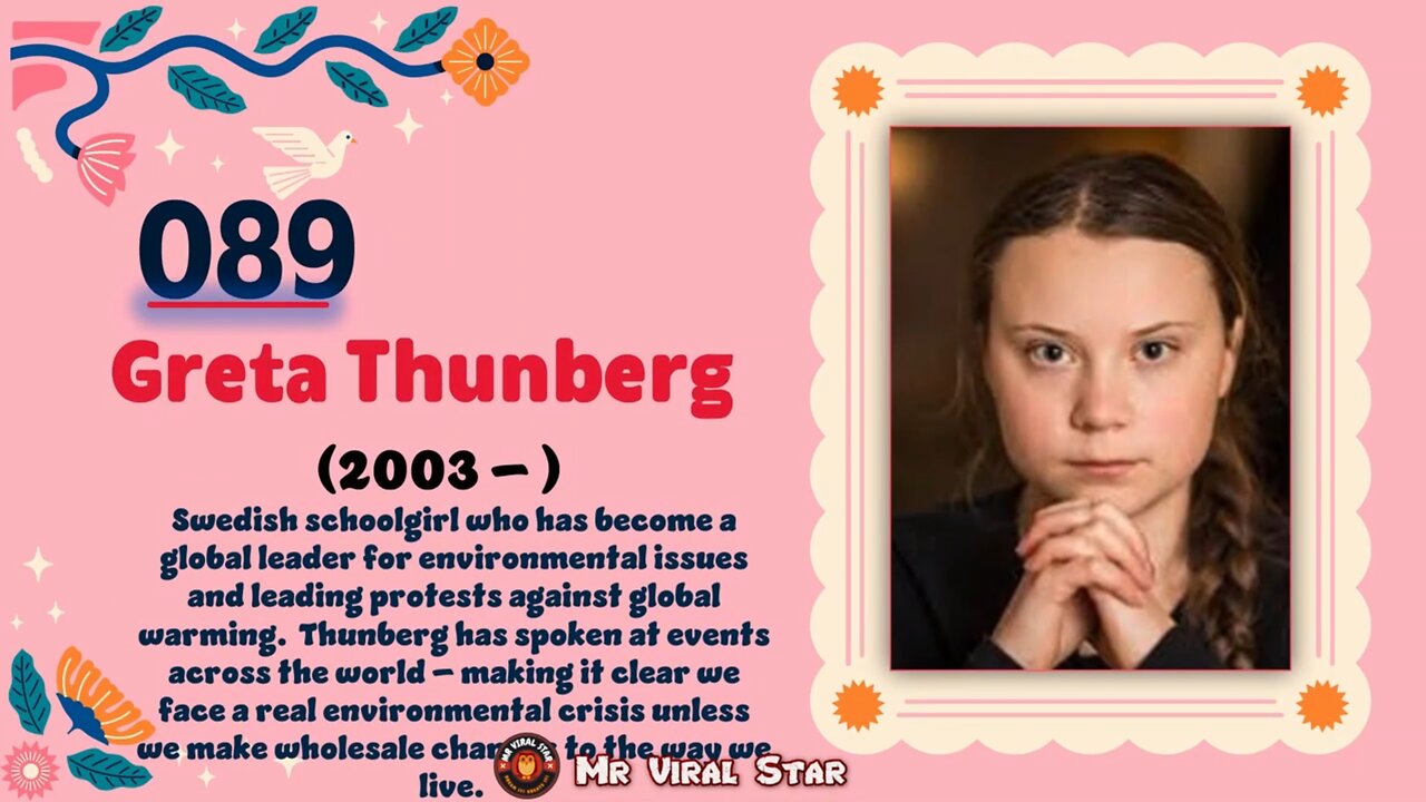 Greta Thunberg (2003 – )| TOP 150 Women That CHANGED THE WORLD | Short Biography