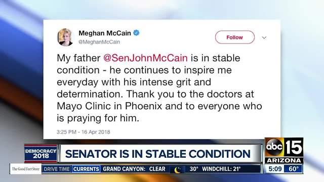 Senator John McCain hospitalized for intestinal infection