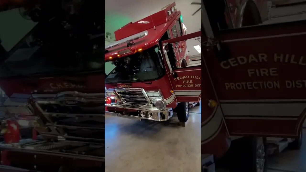 Have you ever seen under the hood of a firetruck? #shorts #cool #unexpected #detroit #