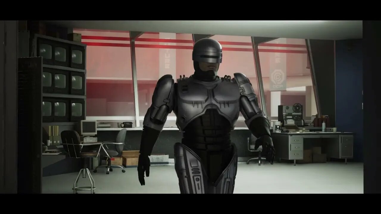 Robocop: Rogue City - Bank Heist: Compete with SWAT Gameplay Open The Door For The ED-209s Cutscene