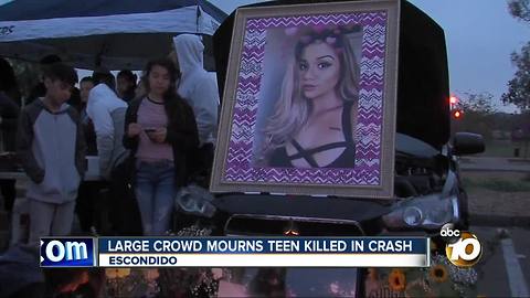 Vigil, fundraiser held in honor of 19-year-old woman killed in crash