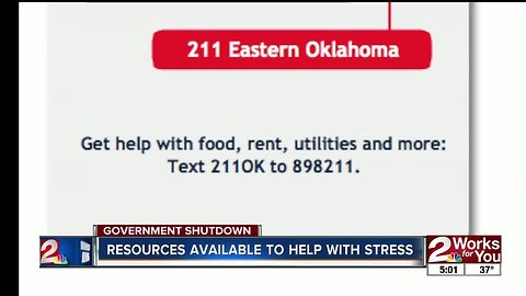 Resources available to help with stress amid government shutdown