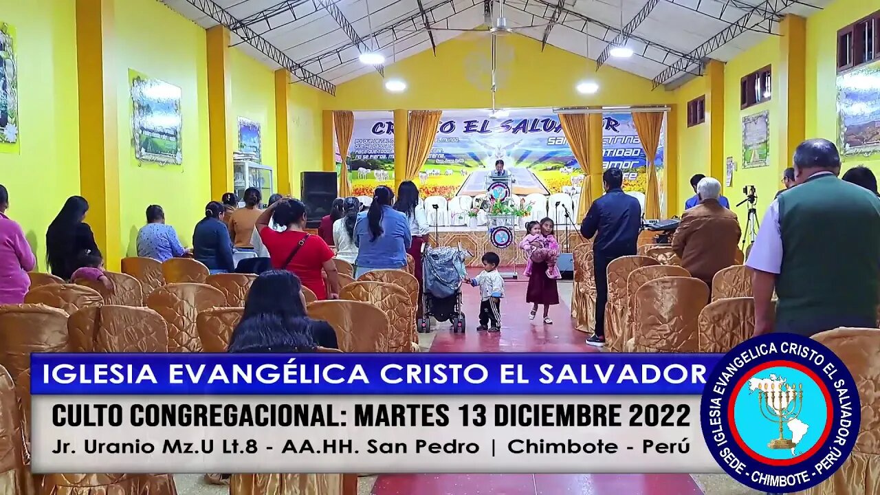 CULTO CONGREGACIONAL: MARTES 13 DICIEMBRE 2022