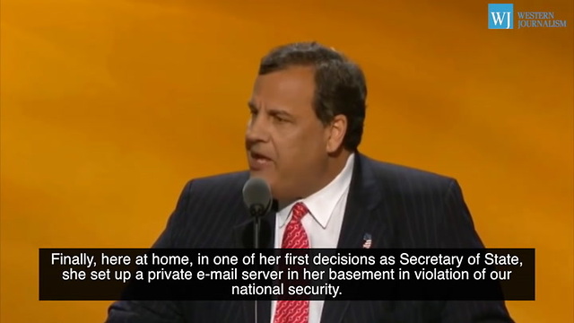 Chris Christie Prosecutes Hillary Clinton At RNC
