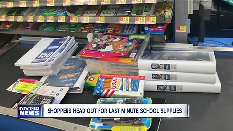 Shoppers head out for last minute school supplies