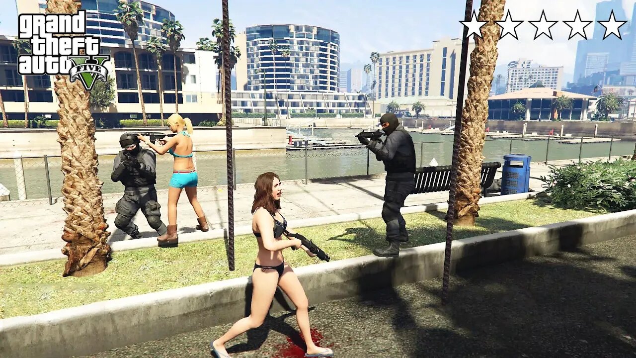 GTA 6 - Amanda and Tracey's FIVE STAR COP BATTLE (GTA V Funny Moments)