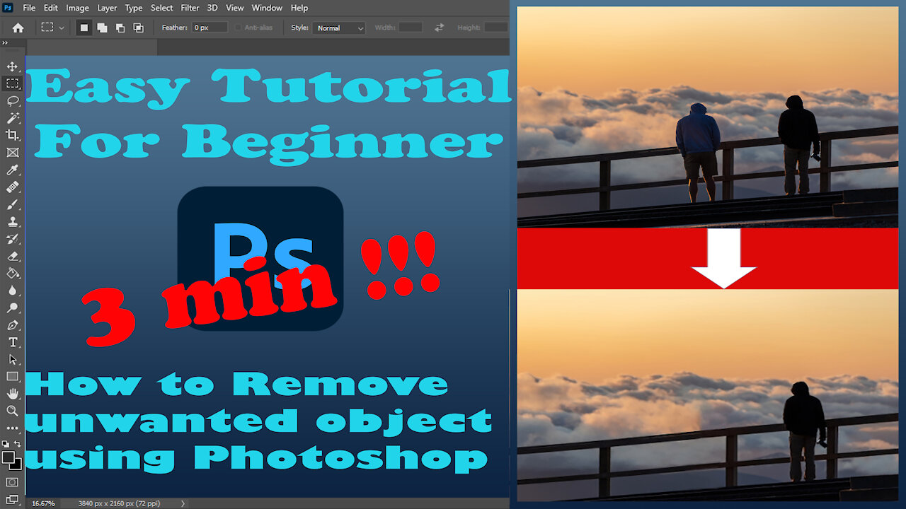 Easy Tutorial For Beginner – How to Remove unwanted object using Photoshop