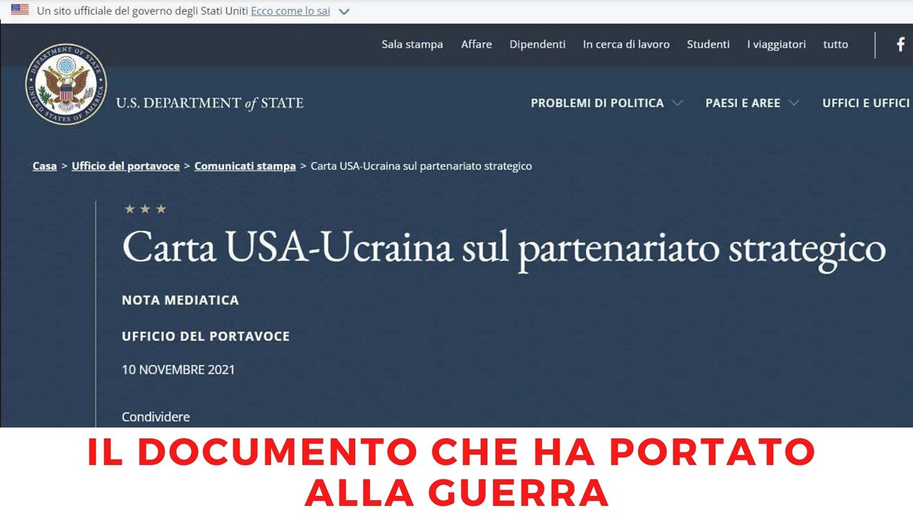 IL DOCUMENTO CHE HA PORTATO ALLA GUERRA