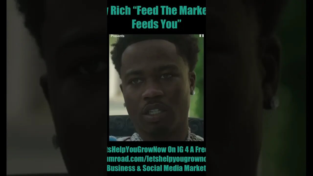 Roddy Rich “Feed The Market As It Feeds You”